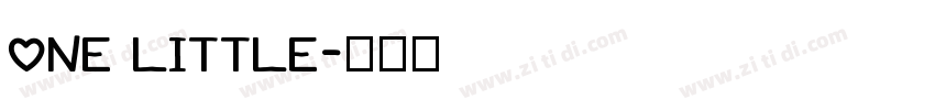 one little字体转换